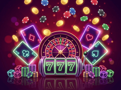 Luxury DuckyLuck Casino gaming hall with golden slots and cinematic lighting